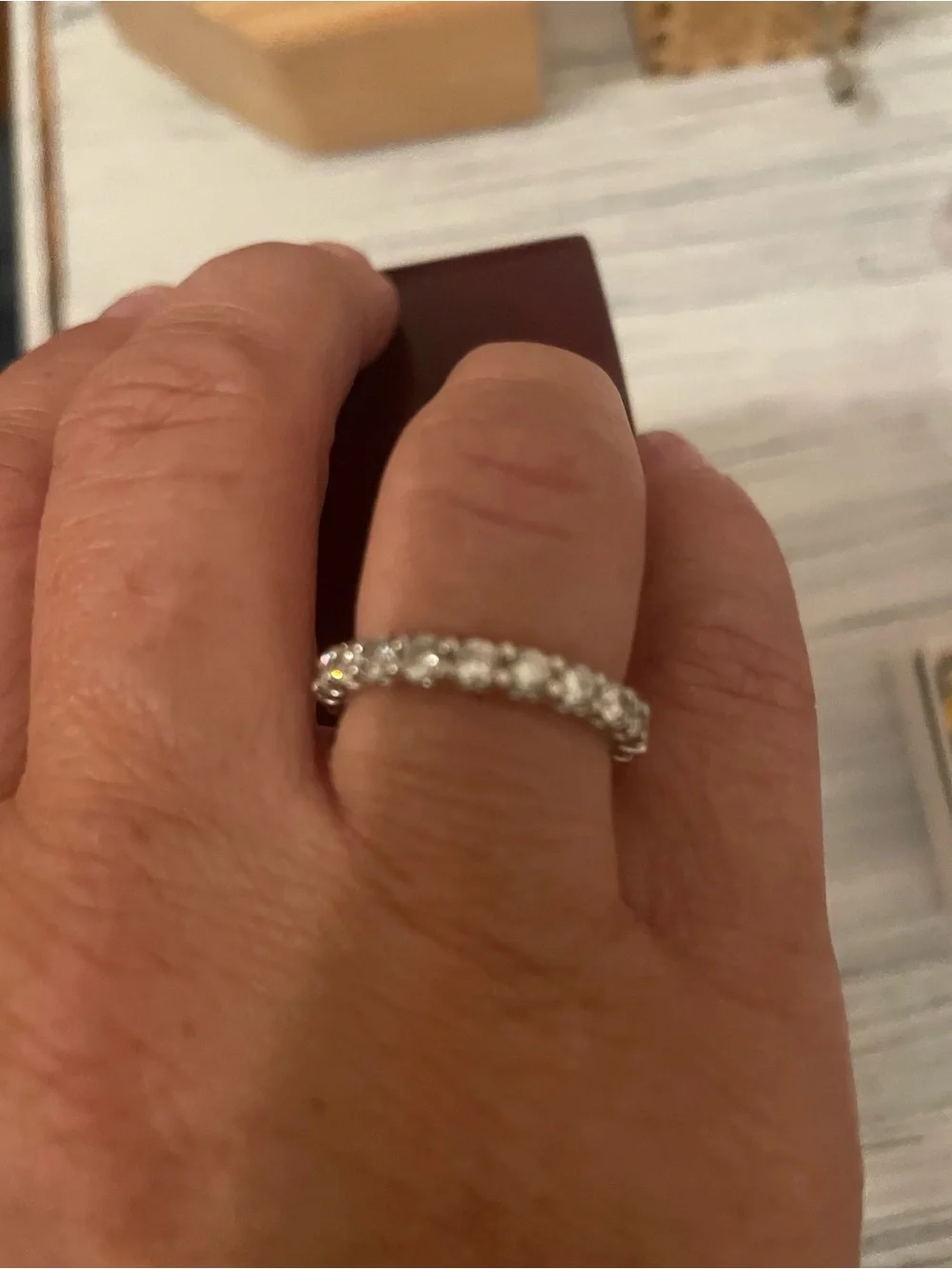 Diamond Eternity Band in White Gold Women's Jewelry